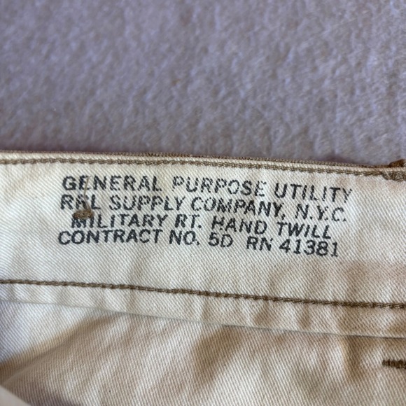 RRL Ralph Lauren Supply Military Officers Field Trousers Khaki Cotton Men 40x28 - Picture 5 of 13